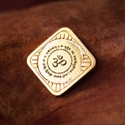 22 karat auspicious gold coin with specially written Gayatri mantra - 5 grams
