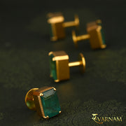 Emerald & 22 Karat Gold Men's Kurta Buttons