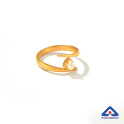 22 karat gold ring with diamond polki