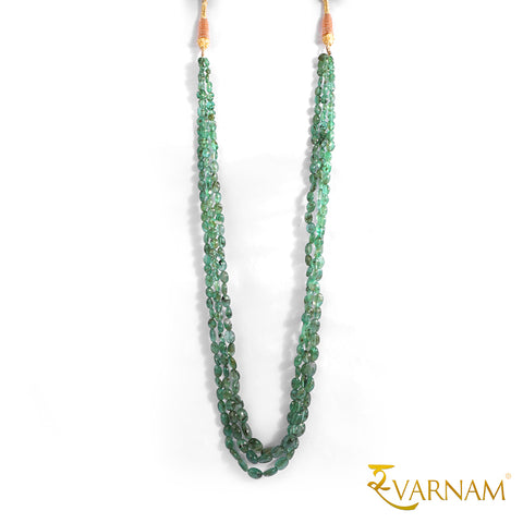 Multistrand Emerald Stones Beaded Handcrafted Necklace