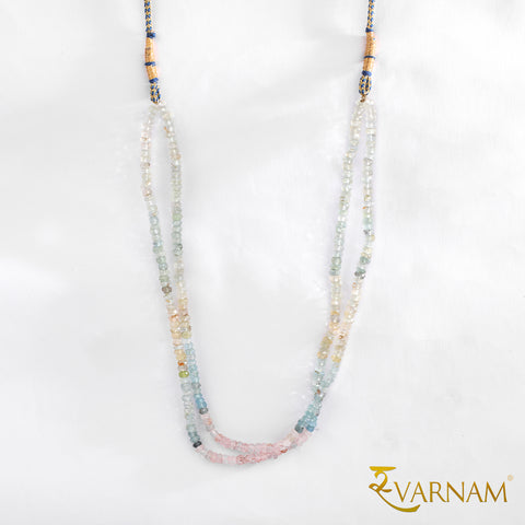 Multicolored Aquamarine Stones Beaded Handcrafted Necklace