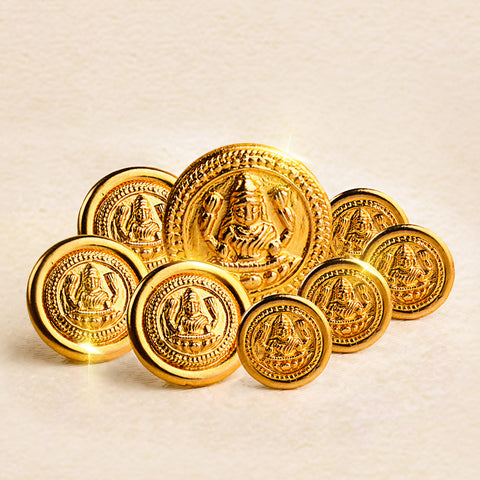 1gm 22 Karat Gold Coin with Goddess Lakshmi