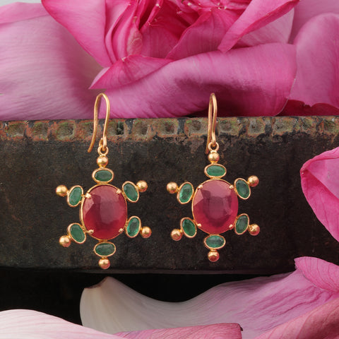 Aggregate more than 129 ruby emerald gold earrings best