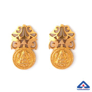 Kasu & Jali 22KT Gold Temple Work Stud Earrings